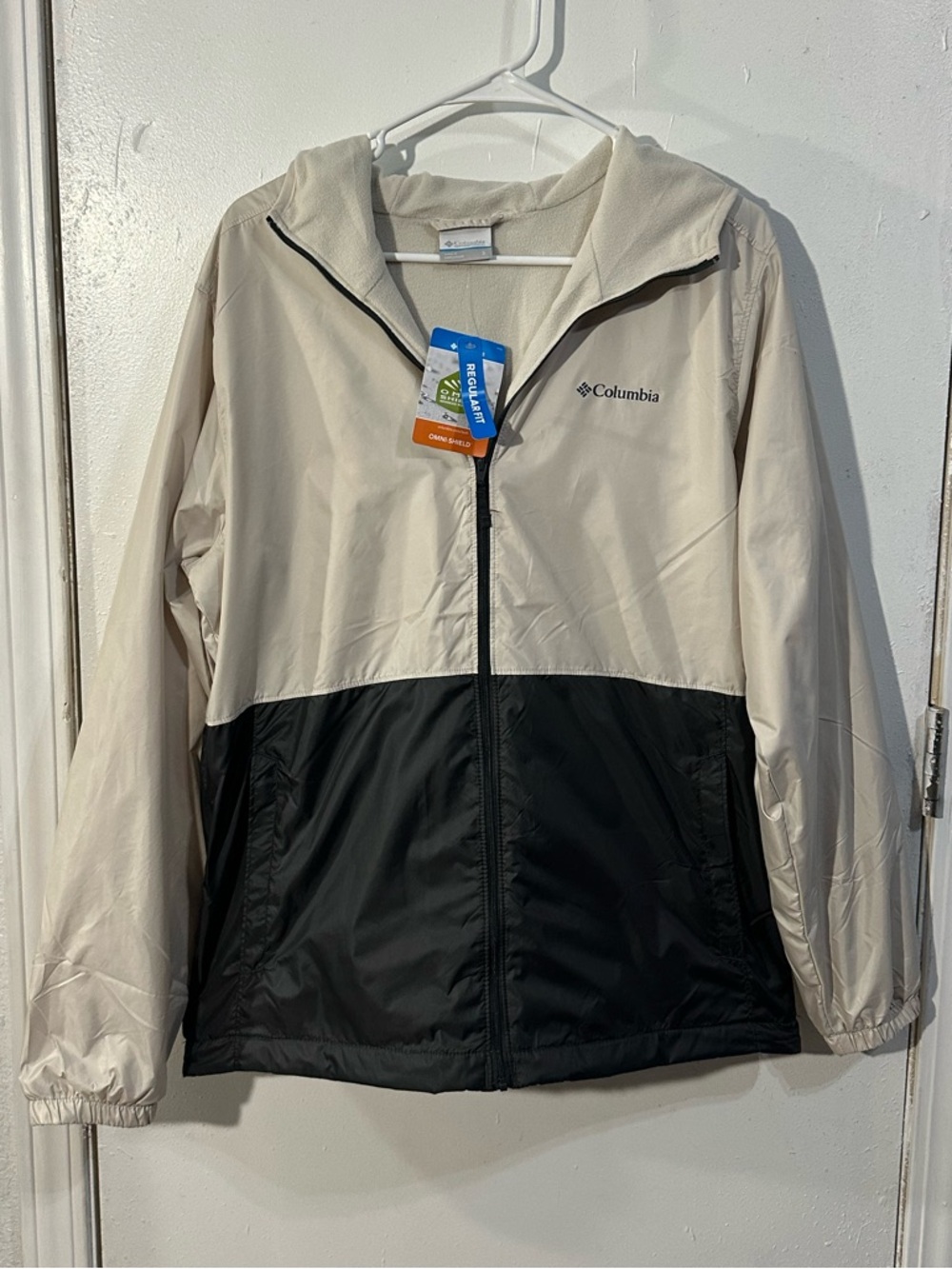 Columbia Two-Tone Hooded Jacket - Cream & Black